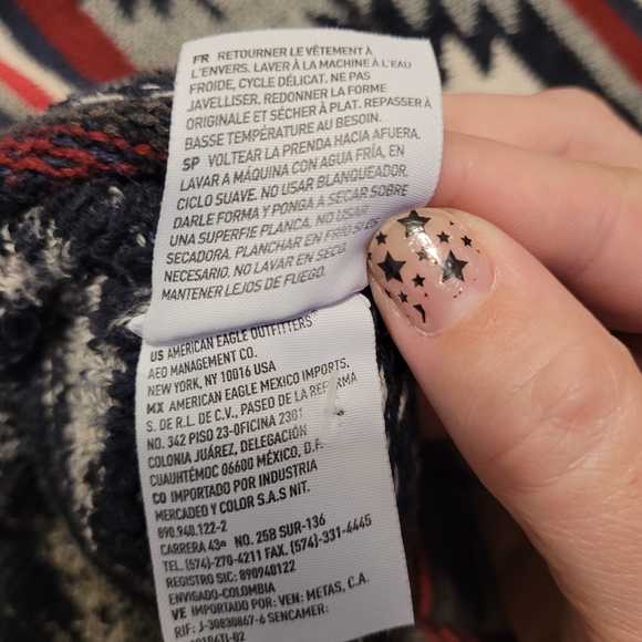 American Eagle Men's Southwestern Hooded Sweater Kangaroo Pocket Size XXL - Picture 8 of 10